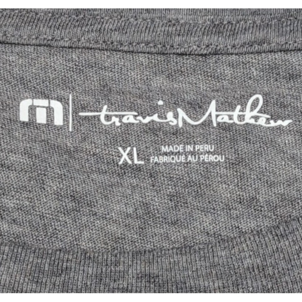 Travis Mathew American Flag USA Pocket T-Shirt Mens XL Gray Pima Cotton NEW NWT - Picture 5 of 12